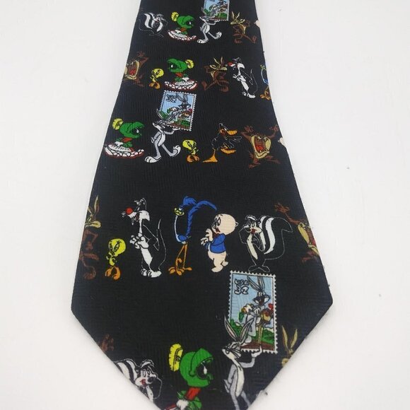 Vintage WB USPS Looney Tunes Stamp Collection Tie - Picture 4 of 8